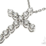 18K White Gold Diamond Cross Pendant with 18 Inch Chain 64630 - Image 4