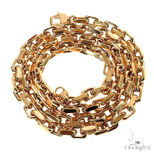 18K Yellow Gold Solid Anchor Link Chain 24 Inches 6.3mm   67798 - Image 3