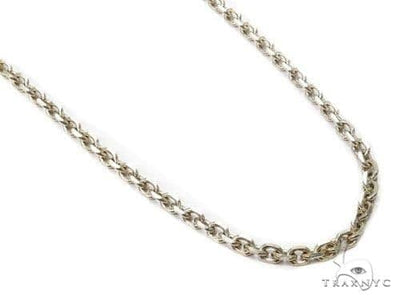 18k Solid White Gold Thin  Cable Chain 2mm 20 Inches 69674 - Image 1