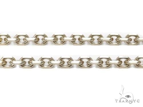18k Solid White Gold Thin  Cable Chain 2mm 20 Inches 69674 - Image 2
