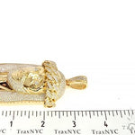 18k Yellow Gold Solid Diamond Jesus Pendant 65101 - Image 8