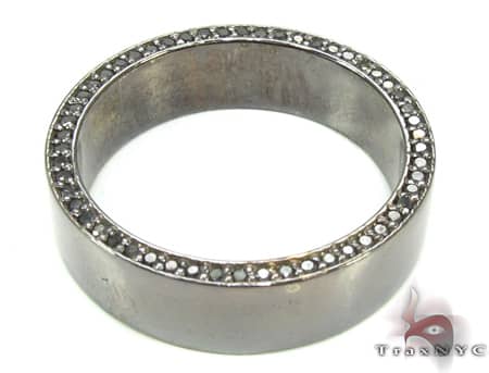 Black Gold Back Diamond Eternity Prong Ring 19312 - Image 5