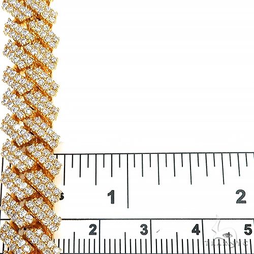 2 Row Prong Set Diamond Cuban Bracelet 66929 - Image 7