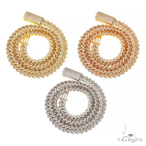 2 Row Prong Set Diamond Cuban Chain 66925 - Image 4