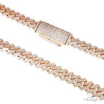 2 Row Prong Set Diamond Cuban Chain 66884 - Image 1