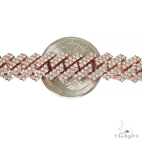 2 Row Prong Set Diamond Cuban Chain 66884 - Image 6
