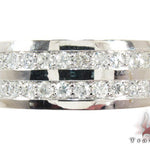 2 Row White Gold Round Cut Prong Diamond Wedding Ring 25181 - Image 2