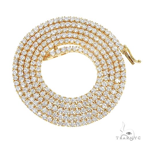3 Pointer Parcel Diamond Tennis Chain 19.80Gr 21.7 Inches 2.4mm 69823 - Image 3