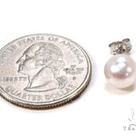 14K Gold Pearl Earrings 36892 - Image 4