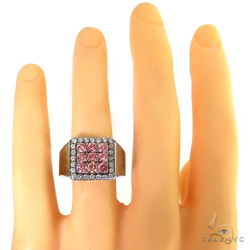 3x3 Pink Diamond Ring (Lab) 68823 - Image 6