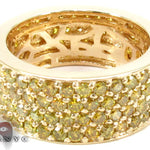 4 Row Canary Color Diamond Band 30984 - Image 6