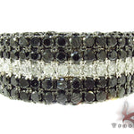 5 Row Black and White Color Diamond Ring 31242 - Image 2