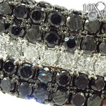 5 Row Black and White Color Diamond Ring 31242 - Image 3
