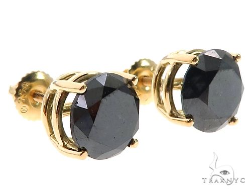 18K Prong Black Diamond Earrings 65073 - Image 2 [FILE:65073_image_02_5055f82a.jpg]