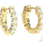 14K Yellow Gold Prong Diamond Small Hoops Earring 65768 - Image 2 [FILE:65768_image_02_2f602b1e.jpg]