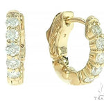 14K Yellow Gold Diamond Small Hoop Earring 65769 - Image 3 [FILE:65769_image_03_a1f4336d.jpg]