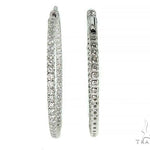 14K White Gold Diamond Hoops Earring 66132 - Image 3 [FILE:66132_image_03_d9b94c38.jpg]