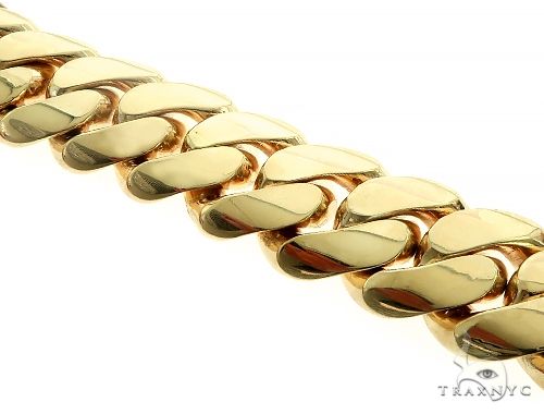 10k Yellow Gold Solid Miami Cuban Link Bracelet   8.5Inches 30mm 66251 - Image 2