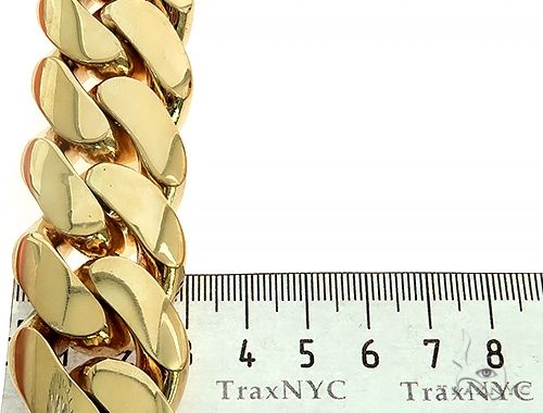 10k Yellow Gold Solid Miami Cuban Link Bracelet   8.5Inches 30mm 66251 - Image 5