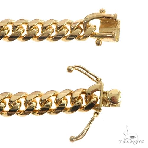 10K Yellow Gold Solid Miami Cuban Link Bracelet 8.5 Inches 7mm   66414 - Image 3