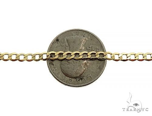 10K Yellow Gold Hollow Curb Link Bracelet 8 Inches 4.5mm   66567 - Image 2