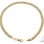 Solid Miami Cuban Link Bracelet 10K Yellow Gold 8 Inches 3.5mm   67108 - Image 2