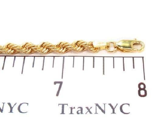 14KY Diamond Cut Solid Rope Bracelet 67532 - Image 5