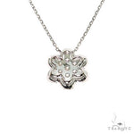 18K Gold Flower Diamond Necklace 67633 - Image 4