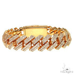2 Row Prong Set Diamond Cuban Bracelet 67708 - Image 1