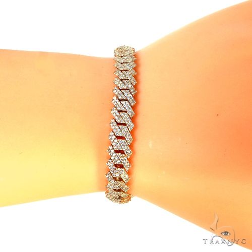 14K Gold Diamond Miami Cuban Link Bracelet 67879 - Image 4