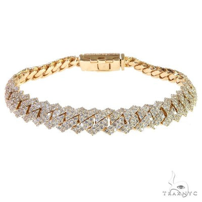 14K Gold Diamond Miami Cuban Link Bracelet 67880 - Image 1