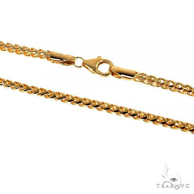 14K Yellow Gold Solid Franco Bracelet 8 Inches 2.6mm   67960 - Image 1