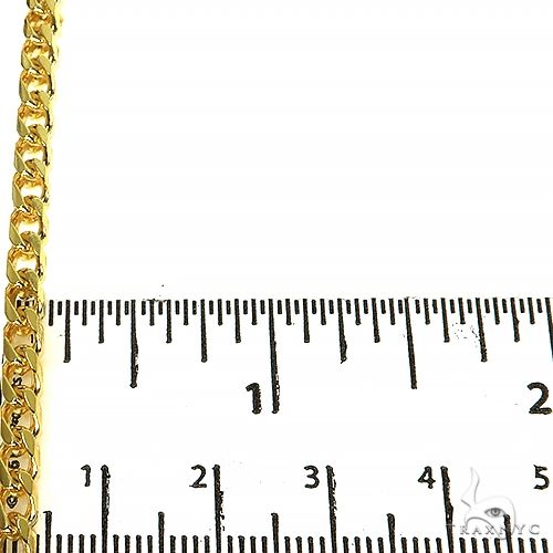 14K Yellow Gold Solid Franco Bracelet 8.5 Inches 4mm   67962 - Image 6