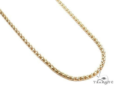 14K Yellow Gold Hollow Round Box Chain 18 Inches 2.5mm   68109 - Image 1