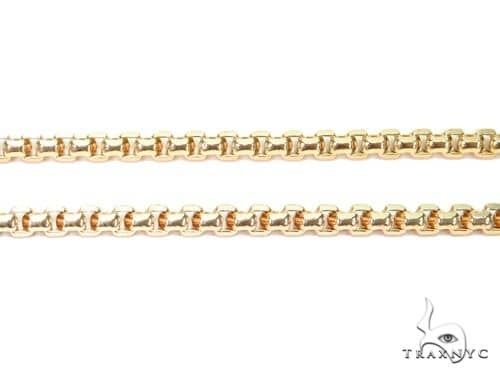 14K Yellow Gold Hollow Round Box Chain 18 Inches 2.5mm   68109 - Image 2