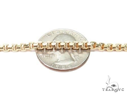 14K Yellow Gold Hollow Round Box Chain 18 Inches 2.5mm   68109 - Image 3