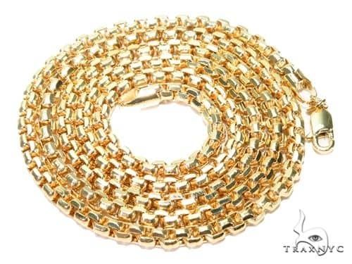14K Yellow Gold Hollow Round Box Chain 18 Inches 2.5mm   68109 - Image 4