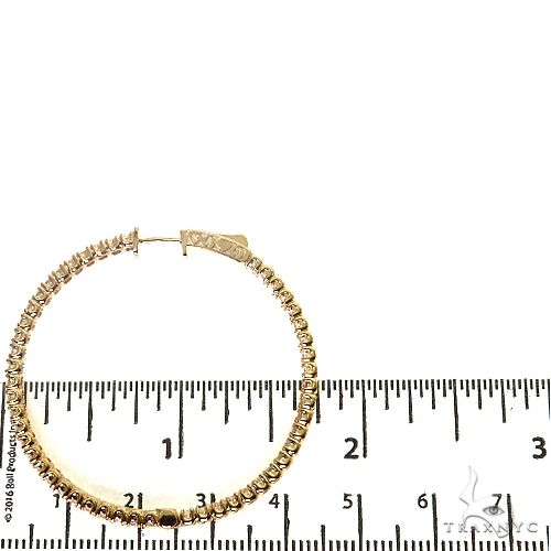 14K Gold Diamond Hoop Earrings (Lab) 68674 - Image 5