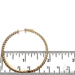 14K Gold Diamond Hoop Earrings 68683 - Image 5