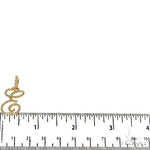 Small Diamond Script Letter Charm 68995 - Image 4
