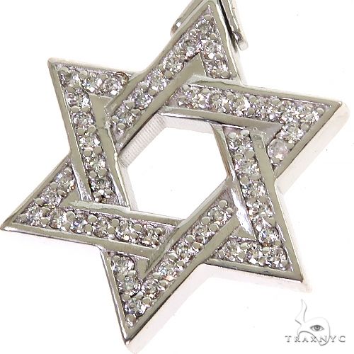 Star Of David Diamond Pendant Small 69555 - Image 3