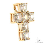 Asscher Cut Diamond Cross Pendant 69714 - Image 2