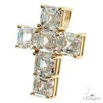 Asscher Cut Diamond Cross Pendant 69714 - Image 3