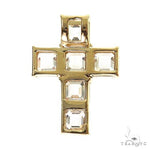 Asscher Cut Diamond Cross Pendant 69714 - Image 4