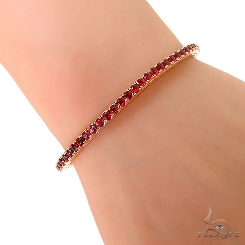 Fire Sapphire Stretch Bangle Bracelet 69888 - Image 3