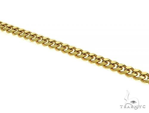 14K Yellow Gold Solid Thin Miami Cuban Link Bracelet 8 Inches 2.6mm 69987 - Image 3