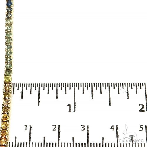 7 Pointer Rainbow Sapphire Tennis Bracelet 68573 - Image 5