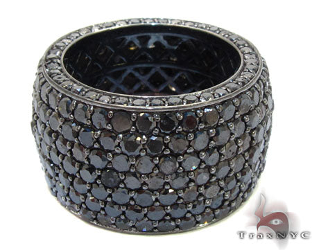 7 Row Fully Black Diamond Ring 23500 - Image 5