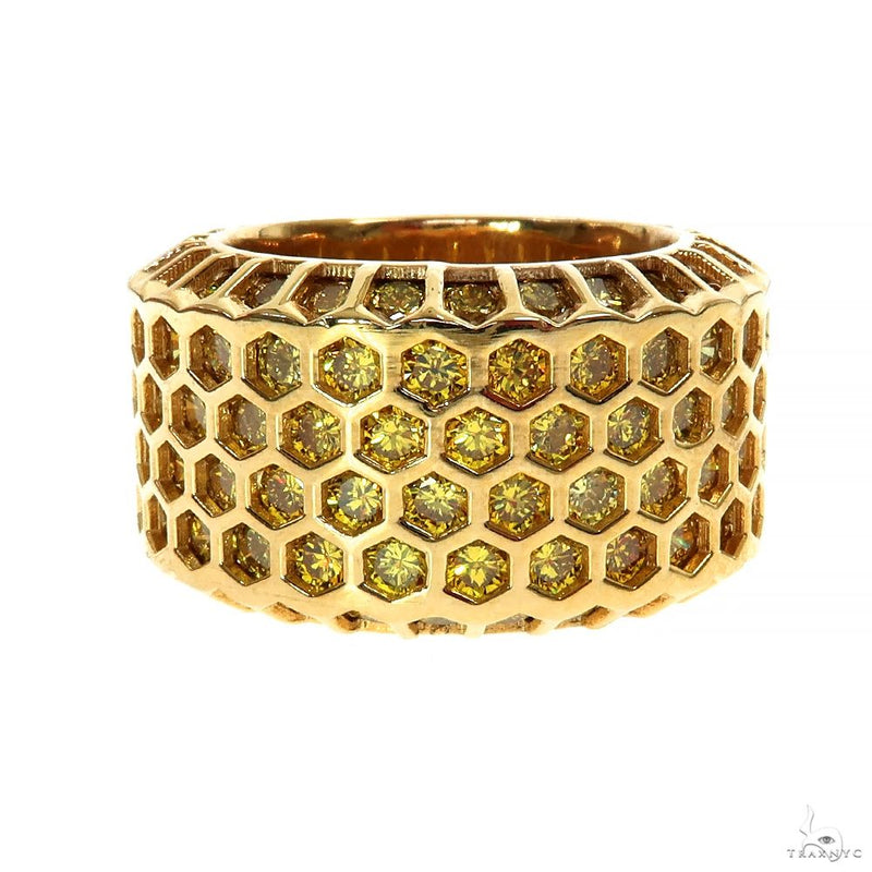 TraxNyc Mens Honeycomb Ring 70020 - Image 1