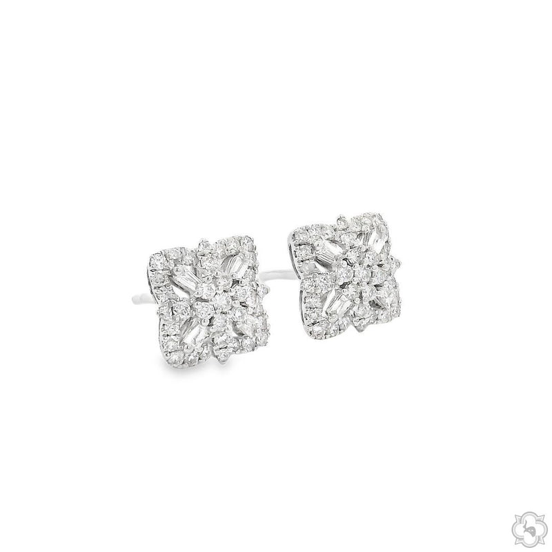 Luminous Blossom Studs Diamond Earrings 70092 - Image 2